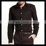 Latest Product Unqiue Design Pure Black Casual Shirts for Men Italian