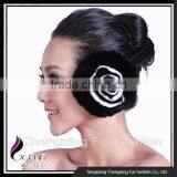 CX-EM-03J New Style Winter Warm Rex Rabbit Fur Ear Muff thumbnail-2