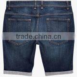 Mens Denim Acid Washed Distressed Blank Denim Shorts Jeans thumbnail-2