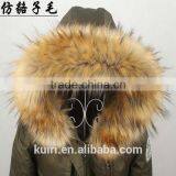 Man-made Fur Natural Large Faux Fox/raccoon Fur Collar / Fur Trim for Winter Coat Collar thumbnail-1