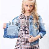 Latest Designs Fall Boutique Outfits Long Sleeve Girl Plaid Dress Wholesale Children's Boutique Clothing thumbnail-5