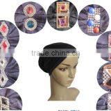 Europe and the United States Selling Indian Hat Muslim Hat Stretch Sweat Cloth Head Cap Arabic Hot Diamond Hat Custom Made thumbnail-1