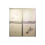 Decorative Glass Sliding Closet Door, Modern Wardrobe Sliding Door With Aluminum Frames thumbnail-1