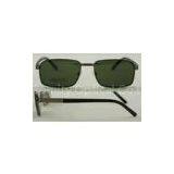 Blue / Green Metal Square Eyeglass Frames With Clip On Sunglasses For Mens , Full Rim