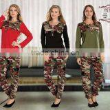 Girls Top Quality Camoflage Printed 100 Cotton Winter Season Pajamas thumbnail-1