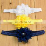 High Quality Children Headdress Draped Chiffon Pearl Hair Band Girl Headbands thumbnail-2
