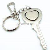 Customized Fashion HOT SALE SILVER HEART METAL HEART KEY CHAIN thumbnail-2
