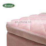 Reatai Modern Pink Velvet Leather Long Narrow Wood Bench for Bedroom thumbnail-6