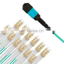 Telecommunication Equipment OEM 24 Core OM3 Multimode MPO-LC OM3 Fiber Patch Cord thumbnail-2