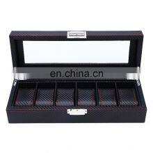 6 Slots Black Watch Box Watch Storage Box Display Watch Organizer Box thumbnail-5