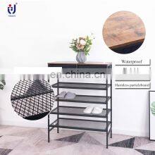 New Arrival Vintage Five-layer Entryway Doorway Shoes Storage Rack With Two Cloth Drawers As You Require thumbnail-3