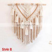 Many Color Macrame Wall Hanging, Hand Woven Tapestry Bedroom Wall Decor thumbnail-2