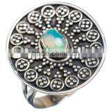 Ethiopian Opal RING ,925 Sterling Silver Jewelry Wholesale,WHOLESALE SILVER JEWELRY,SILVER EXPORTER,SILVER JEWELRY FROM INDIA thumbnail-1