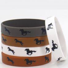 Wholesale Factory Price in Stock Horse Pattern Silicone Wristband Print Soft Silicone Bracelet thumbnail-6