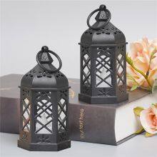 Hexagonal Wind Lamp Lantern Lamps, Retro Outdoor Hanging for Garden & Party Decorative Light thumbnail-4