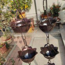 Rain Chimes for Corridor Pavilions and Drainage Chains for Parks, Finished Metal Rain Chains thumbnail-3
