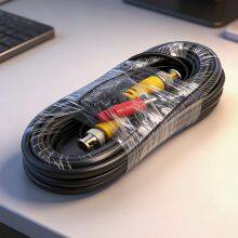 Bncdc Security Surveillance Camera Video Coaxial Cable, High-definition Closed-circuit Television System Power Supply Video Cable, Copper Core thumbnail-2