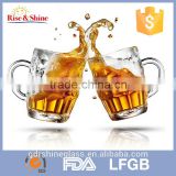 2015 hot sale glass beer mugs with handles/cheap beer glass mug