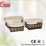 Set of 3 Traditional Hand Woven Basket With Liner thumbnail-1