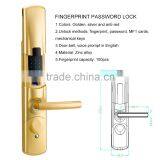 Zinc Alloy Furniture Lock Metal Touch Screen Smart Digital Fingerprint Password Keypad Door Lock thumbnail-1