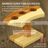 Hand Made Bamboo sushi Table with Three Holes