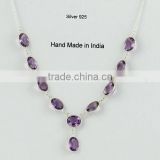 Real Amazing Design !! Amethyst 925 Sterling Silver Necklace, Silver Jewelry, Handmade Silver Jewelry