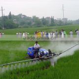 Self propelled agriculture pesticide sprayer for wheat paddy
