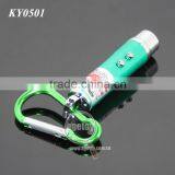 3 in 1 Mini LED Flashlight Torch Lamp Aluminum Carabiner Keyring Personality UV Money Detector Electric LED Light Keychain thumbnail-2