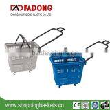 Hot Sale Plastic Trolley Shopping Basket thumbnail-3