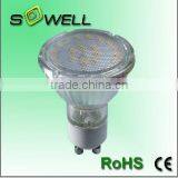5W GU10 Glass LED Spot Lights,2835SMD 24pcs 50*H53mm CE RoHS LED Spot Lighting Bulbs Quality Choice