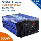 CE RoHS Approved 12v 220v Solar Power Inverter 600W Inverter Pure Sine Wave Supplier's Choice