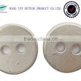 11.5mm Mat Silver 2 Holes Shirt Button