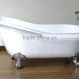 Freestanding Cast Iron Slipper Bath Tub in 1560mm Long thumbnail-1