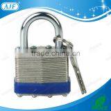 1-9/16in (40mm) Wide Laminated Steel Pin Tumbler Padlock, Non-Removable Key, Keyed Alike