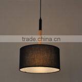 Wooden Fabric Pendant Light Black Color Pendant Light thumbnail-1