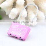 2015 New Design Hot Sale Cute Lock Zinc Alloy Combination Cable Lock thumbnail-2