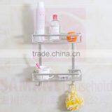 Double-deck Wall Bathroom Shower Shampoo Rack no Nail Removable thumbnail-1