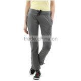 Women Plain Grey French Terry Cotton Sweat Pants Wholesale thumbnail-1