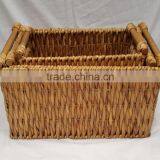 Water Hyacinth Storage Basket With Iron Frame and Handle thumbnail-6