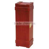 Wholesales Handmade Red Brown Beautiful 1 Bottle Wooden Wine Gift Box thumbnail-2