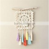 white color crochet knitted wall hanging , decorative wall hanging