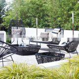 New Design Rattan Wicker Garden Sofa Set Furniture (1.2mm Alu Frame With Powder Coated,10cm Thickness Cushion 250gr) thumbnail-2