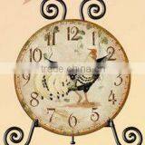 Decorative Wood table clock with easel /Decorative wooden table clock with easel/Decorative table top clock