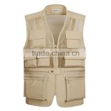 2015 New Men's Mesh Vest with Many Pockets for Outdoor Hunting Shooting Plus Size 4L 5L Photographer Reporter Quality Vests