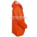Orange Waterproof Seamless Polyester Rain Jacket thumbnail-2