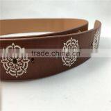 Tan Color Cheap Price PU Faux Leather Belt for Pants thumbnail-4