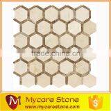 Natural Beige Marble Mosaic Tile Polished Surface thumbnail-2