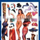 Customized Magnetic Dress up Puzzle Set , Children Puzzle Fridge Magnet