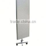 Metal Supermarket 2-sided or 3-sided Cosmetic Pegboard Table Display Shelf