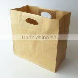 Kraft Paper Shopping Bag With Die Cut Handle in Stock 280*150*277
